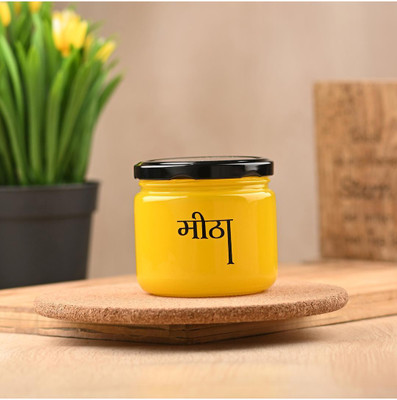 1st Time Glass Utility Container  - 300 ml(Yellow)