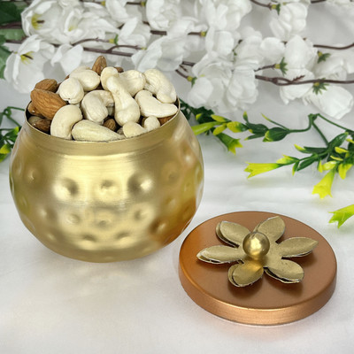 Diwam handicrafts Iron Tea Coffee & Sugar Container  - 950 g(Gold)