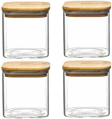 Sophronal Glass Utility Container  - 750 ml(Pack of 4, Multicolor)