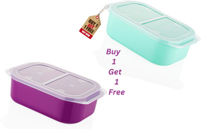 ApEnterprise Plastic Fridge Container  - 1200 ml(Pack of 2, Multicolor)