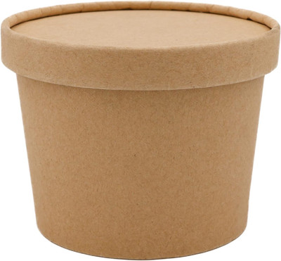 DISPOSALWALAA Paper Utility Container  - 500 ml(Pack of 20, Brown)