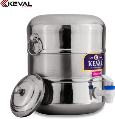 KEVAL Stainless Steel Utility Container  - 18 L(Silver)
