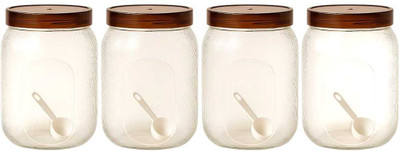 theecommmstore Plastic Utility Container  - 1000 ml(Pack of 4, Clear)