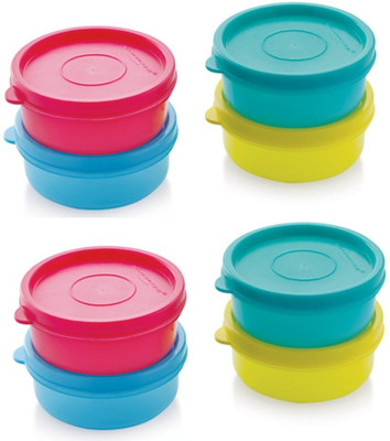 MOXWARE Plastic Fridge Container  - 100 ml(Pack of 8, Multicolor)
