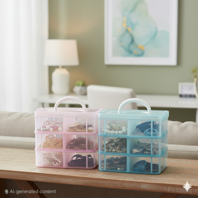MAXTID Plastic Grocery Container  - 5 ml(Blue, Pink)
