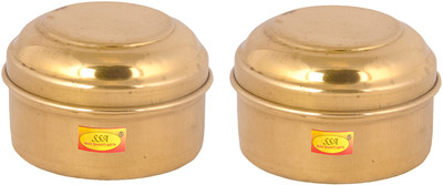 Shivshakti Arts Brass Utility Container  - 100 ml(Pack of 2, Yellow)