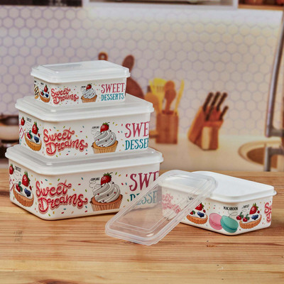 Kookee Plastic Cookie Jar  - 1000 ml(Multicolor)