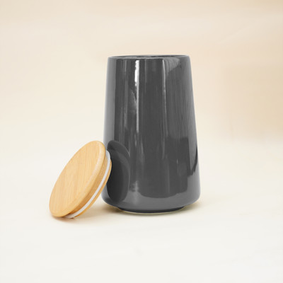 Ekhasa Ceramic Grocery Container  - 700 ml(Grey)