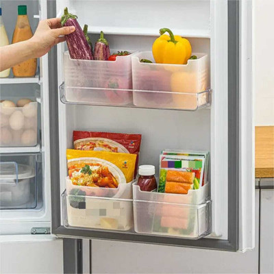 Mahadevent Plastic Fridge Container  - 1200 ml(Pack of 4, Clear)