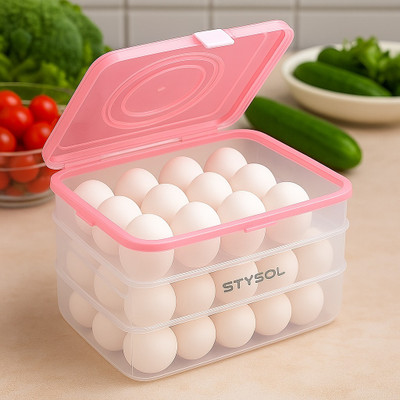 Stysol Plastic Egg Container - 3 dozen(Pink)