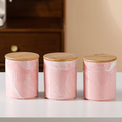 KUBER INDUSTRIES Ceramic Grocery Container  - 720 ml(Pack of 3, Multicolor)