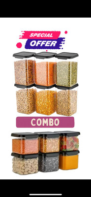 SUPREMEINT Plastic Utility Container  - 1100 ml, 500 ml(Pack of 12, Clear)
