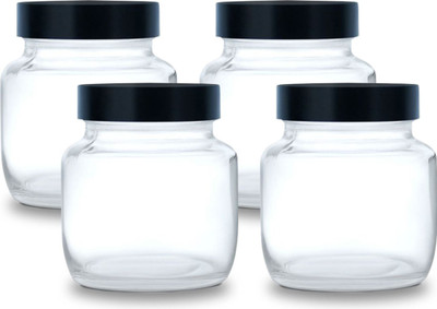 Pure Tree Glass Utility Container  - 250 ml(Pack of 4, Clear)