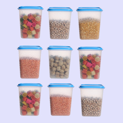 Loknath Plastic Utility Container  - 1000 ml(Pack of 9, Blue)