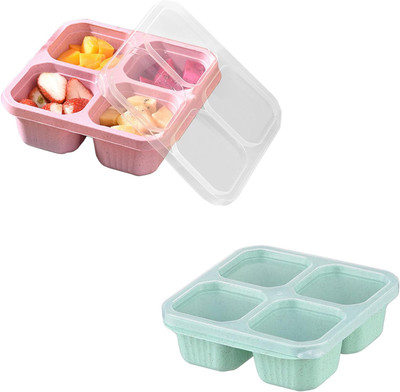 NARV Plastic Fridge Container  - 1200 ml(Pack of 2, Multicolor)