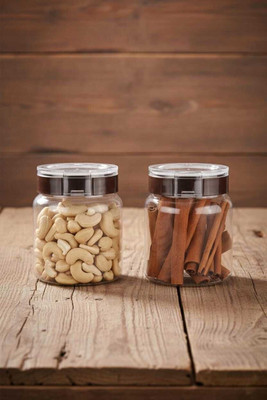 Swanoll Plastic Grocery Container  - 500 ml(Pack of 2, Brown)