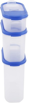 Cutting EDGE Plastic Grocery Container  - 525 ml, 1200 ml, 1800 ml(Pack of 3, Blue)