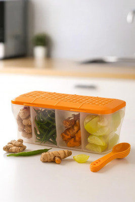 Metrolife Plastic Grocery Container  - 1800 ml(Orange)