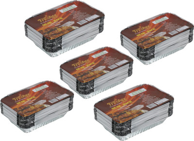 Freshee Aluminium Utility Container  - 750 ml(Pack of 5, Silver)