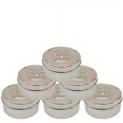 MBB Stainless Steel Fridge Container  - 350 ml(Pack of 6, Silver)
