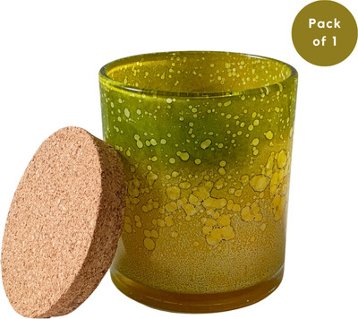 Prachi collection Glass Utility Container  - 200 ml(Green, Yellow)