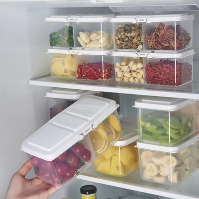 Stysol Plastic Fridge Container  - 1500 ml(Pack of 8, White)