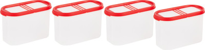 Cutting EDGE Plastic Grocery Container  - 1200 ml(Pack of 4, Red)