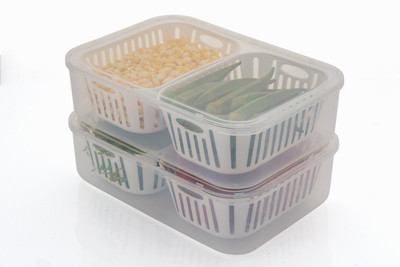 RK EMPIRE Plastic Fridge Container  - 2500 ml(Pack of 2, Clear)