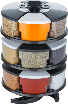 Cronus Plastic Cereal Dispenser  - 3600 ml(Black)