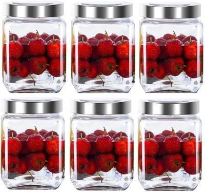 SKWAION Glass Cereal Dispenser  - 800(Pack of 6, Silver)