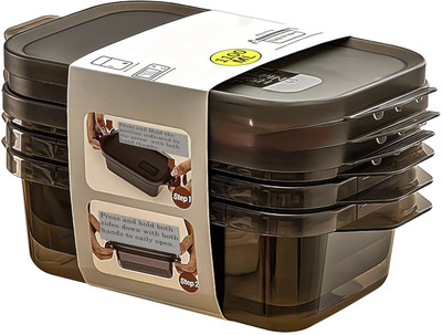 GE ENTERPRISE Plastic Fridge Container  - 900 ml(Pack of 3, Black)