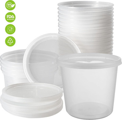 V4L Plastic Utility Container  - 500 ml(Pack of 10, Transparent)