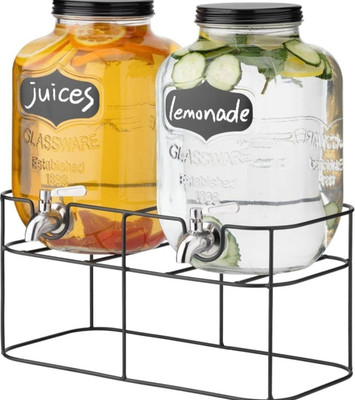 DSRPC Glass, Steel Utility Container  - 8000 ml(Clear)