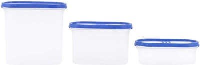 Cutting EDGE Plastic Utility Container  - 1800 ml, 1200 ml, 525 ml(Pack of 3, Blue, Clear)