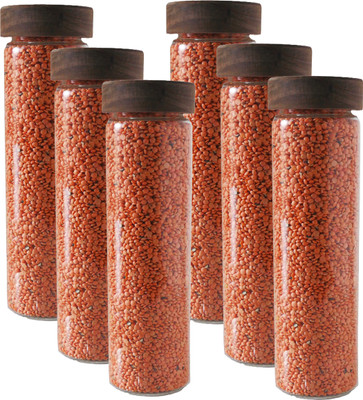 Femora Glass Grocery Container  - 950 ml(Pack of 6, Clear)
