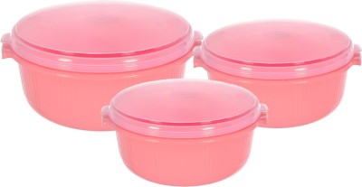 KUBER INDUSTRIES Plastic Utility Container  - 3200 ml(Pack of 3, Pink)