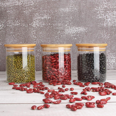 NAVPATH Glass Grocery Container  - 700 ml(Pack of 3, Clear)