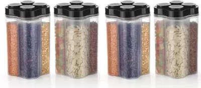 PROLIX Plastic Grocery Container  - 2500 ml(Pack of 4, Grey)
