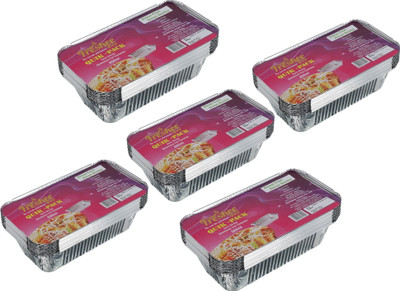 Freshee Aluminium Utility Container  - 660 ml(Pack of 5, Silver)
