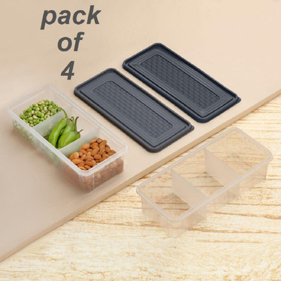 FINWARE Plastic Utility Container  - 1800 ml(Pack of 4, Grey)