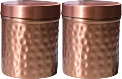 Vintageware Copper Grocery Container  - 200 ml(Pack of 2, Gold)