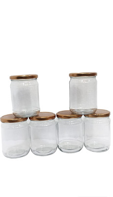 SEETASTIC Glass Utility Container  - 500 ml(Pack of 6, Clear)