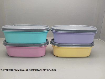 TUPPERWARE Plastic Utility Container  - 500 ml(Pack of 4, Multicolor)
