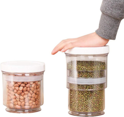 KT Mart Plastic Cookie Jar  - 940 ml(Multicolor)