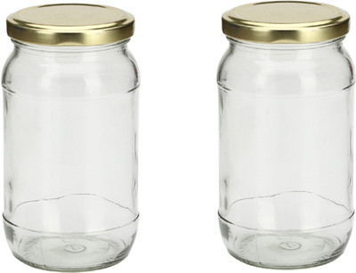 AFAST Glass Utility Container  - 400 ml(Pack of 2, Clear)