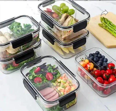 vee maa creation Plastic Utility Container  - 500 ml(Pack of 6, Transparent)