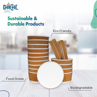 Chikhil Paper Bread Container  - 250 ml(Pack of 50, Brown)