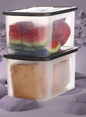 ADMONITION Plastic Bread Container  - 2000 ml(Pack of 2, Brown)