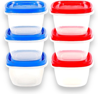 TORIVA Polypropylene, Plastic Utility Container  - 475 ml(Pack of 6, Red, Blue)