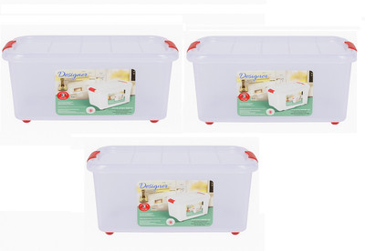 T TOPLINE Plastic Utility Container  - 20 L(Pack of 3, White)